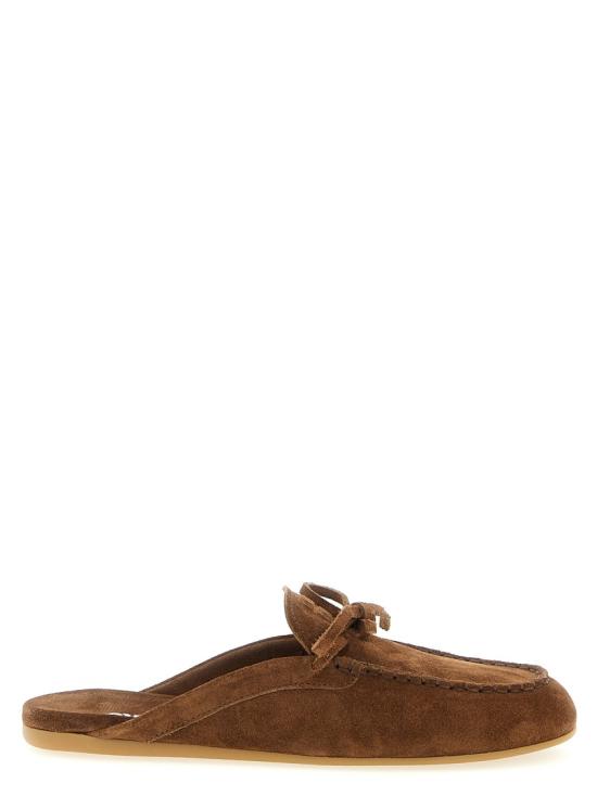 26SS 미우미우 스웨이드 덱 뮬 5R604EF005054F0324 Brown