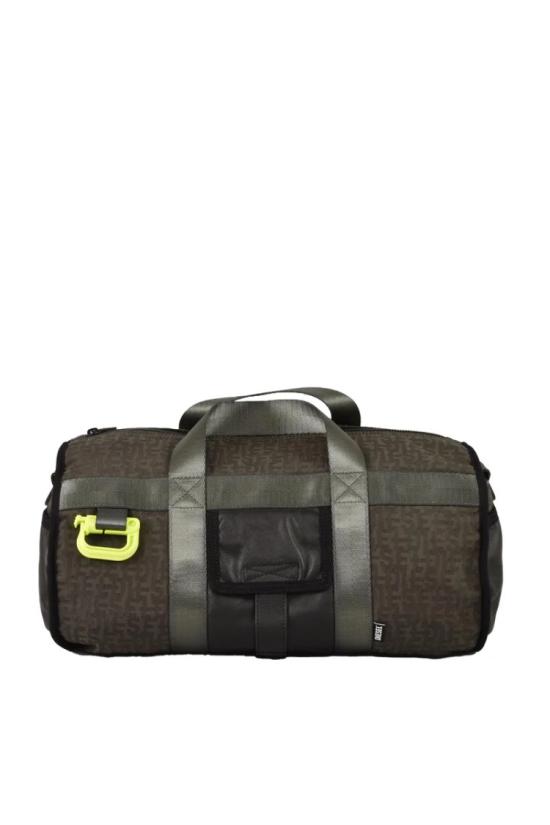  디젤 캐리어 질감이 있는 회색 원통형 가방