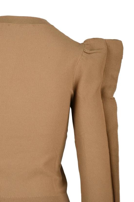  막스마라 긴팔 티셔츠 맥스 피케 비스코스 폴리에스터  - 베이지 - MAX MARA