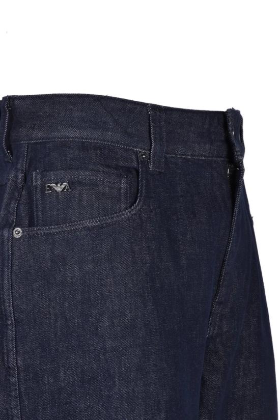 엠포리오 아르마니 데님 테이퍼드 레그 치노 진 - 블루 - EMPORIO ARMANI
