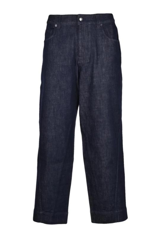  엠포리오 아르마니 데님 테이퍼드 레그 치노 진 - 블루