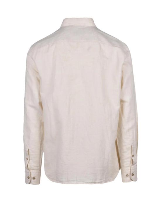 25SS 보스 긴팔 셔츠 면/린넨 소재의 캐주얼  - 화이트 - BOSS