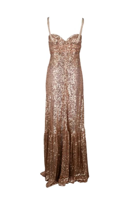 25SS Red Carpet E. Franchi 롱 원피스 핑크 스팽글 맥시 드레스 - OTHER BRANDS