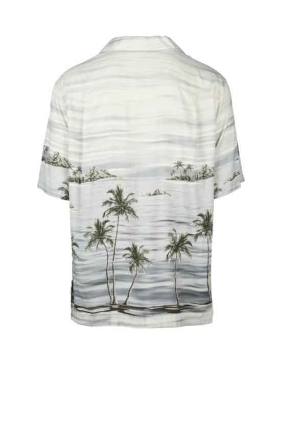  셀린느 반팔 셔츠 비스코스 하와이  - 회색 - CELINE