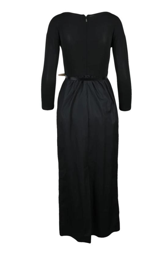 25SS 막스마라 미디 원피스 스트랩이 있는 암포라 드레스 - 블랙 - MAX MARA