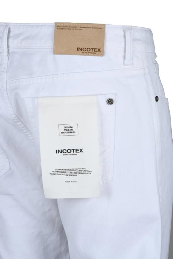 25SS 인코텍스 데님 팬츠 흰색 면 린넨 청바지 - INCOTEX