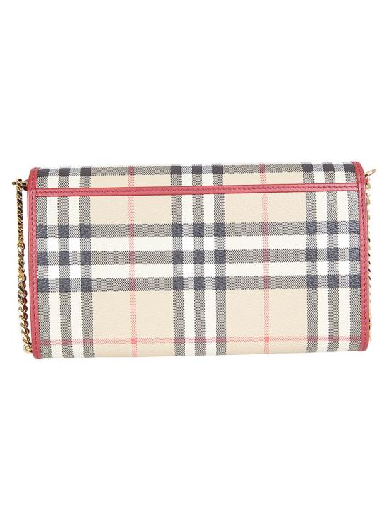 26SS 버버리 체크 체인 스트랩 지갑 8116321 B9724 Neutrals - BURBERRY