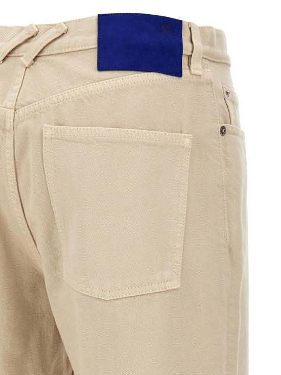 25SS 버버리 로고 패치 스트레이트 레그 바지 8101479OAT Neutrals - BURBERRY