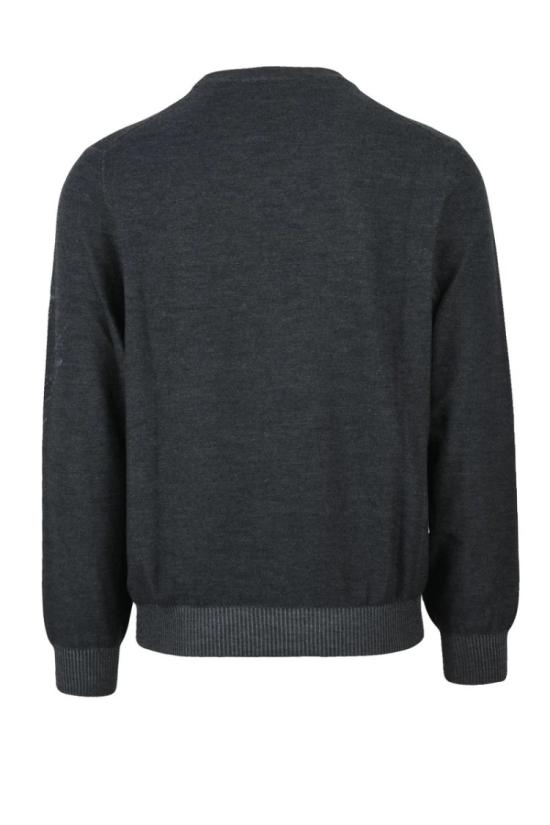  알렉산더 맥퀸 스웨터 울 크루넥 스웨터 - 그레이 - ALEXANDER MCQUEEN