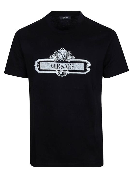 26SS 베르사체 반팔 티셔츠 10139441A167081B000 Black