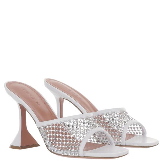 26SS 아미나 무아디 샌들 LUPITACRYSTALNETSLIPPER95WHITE White - AMINA MUADDI