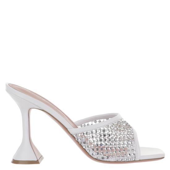 26SS 아미나 무아디 샌들 LUPITACRYSTALNETSLIPPER95WHITE White