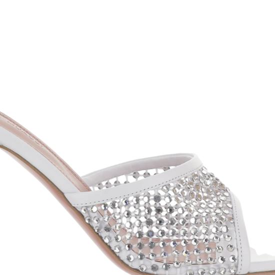 26SS 아미나 무아디 샌들 LUPITACRYSTALNETSLIPPER95WHITE White - AMINA MUADDI