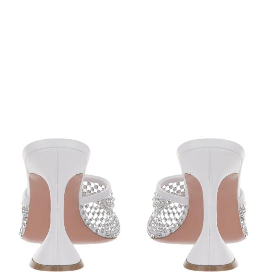 26SS 아미나 무아디 샌들 LUPITACRYSTALNETSLIPPER95WHITE White - AMINA MUADDI