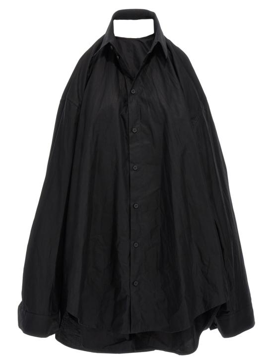 25FW 발렌시아가 서스펜디드 셔츠 드레스 809049TNM601000 Black