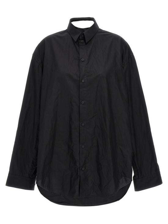 25FW 발렌시아가 서스펜디드 셔츠 드레스 809049TNM601000 Black - BALENCIAGA