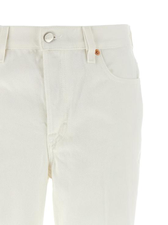 25SS 구찌 플레어 크롭 데님 팬츠 817989XDC8W9000 White - GUCCI