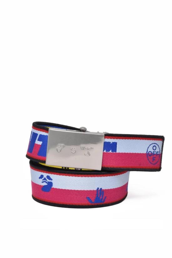 25SS 오프화이트 레귤러 벨트 폴리에틸렌  - 푸시아/옐로우