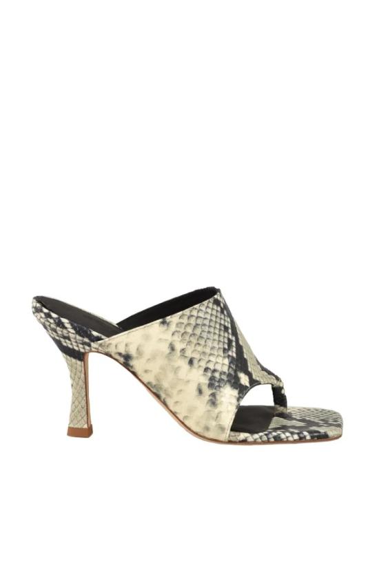 에리카 카발리니 샌들 가죽  - 블랙/베이지