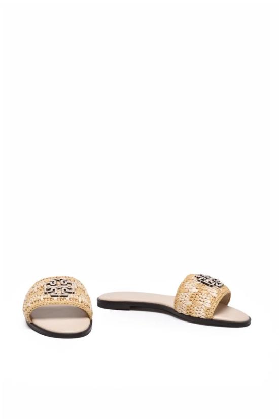  토리버치 뮬/슬리퍼 라피아  - 베이지 - TORY BURCH