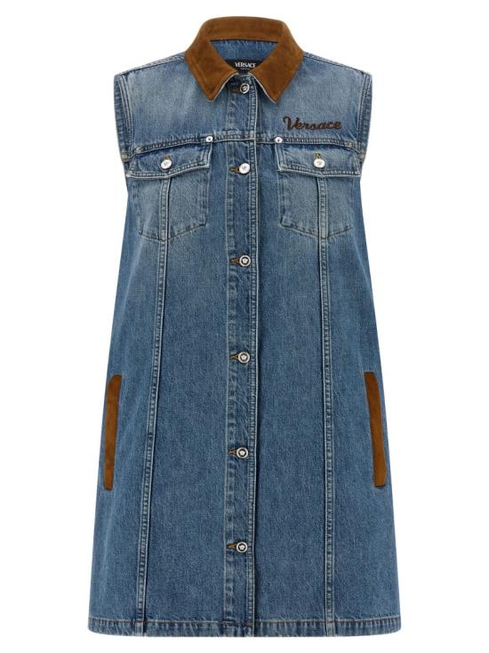 26SS 베르사체 데님 원피스 10226951A167511D800 Grey