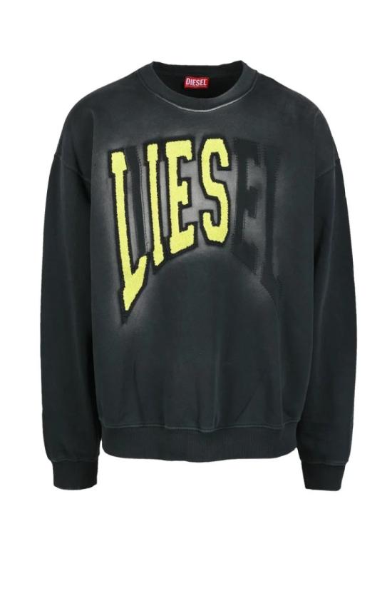  디젤 탑 면 스웨트셔츠 - 회색