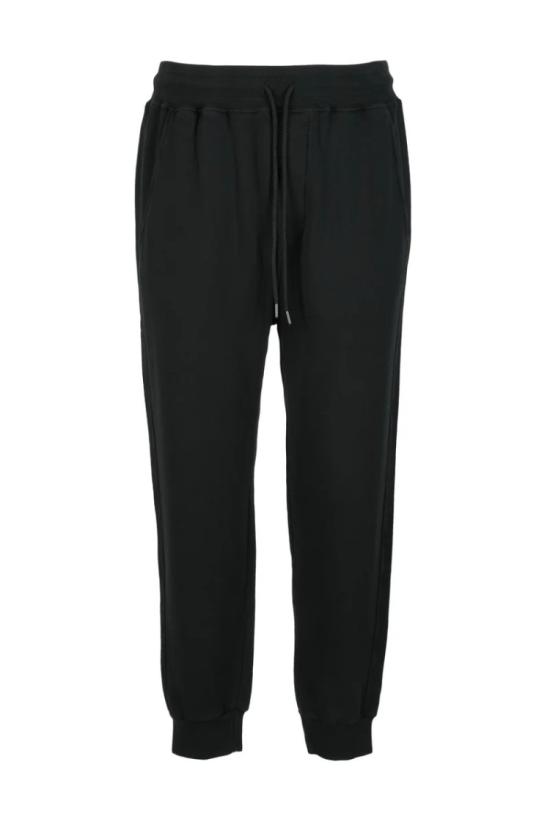  돈답 탑 허리 사이즈 조절 가능한 편안한 핏의 블랙 트레이닝 팬츠