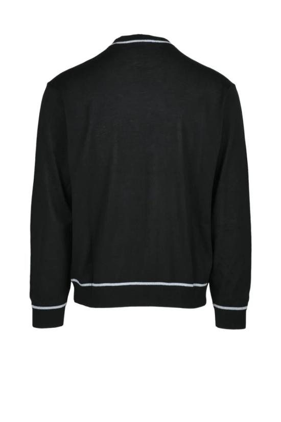  엠포리오 아르마니 스웨터 고급 니트 스웨터, 버진 울 소재 - 블랙 - EMPORIO ARMANI