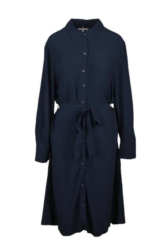 25SS 타미힐피거 롱 원피스 셔츠형  - 블루