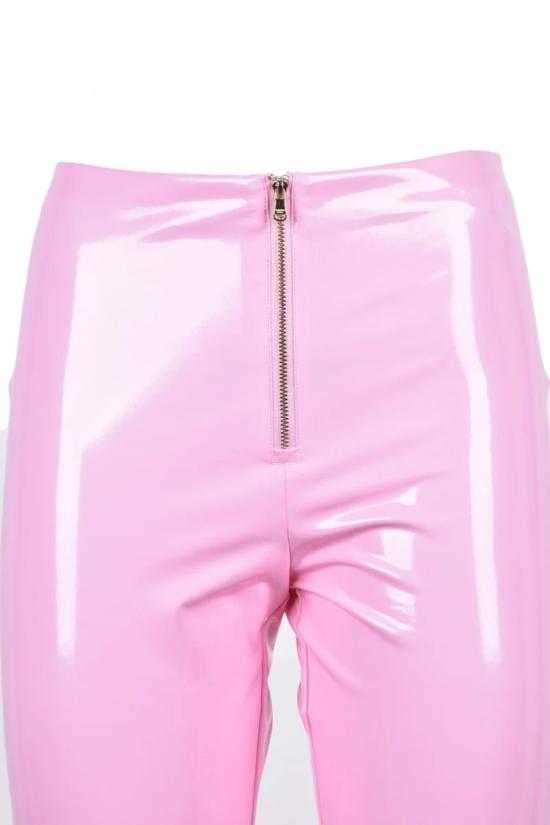  파트리지아페페 가죽 팬츠 폴리우레탄 바지 - 핑크색 - PATRIZIA PEPE