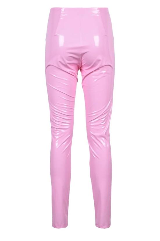  파트리지아페페 가죽 팬츠 폴리우레탄 바지 - 핑크색 - PATRIZIA PEPE