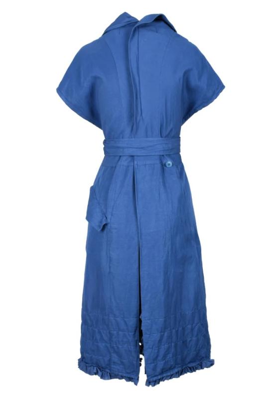  Tao Comme Des Garçons 미디 원피스 벨트 장식 버튼업 드레스-질레, 러플 밑단 - OTHER BRANDS