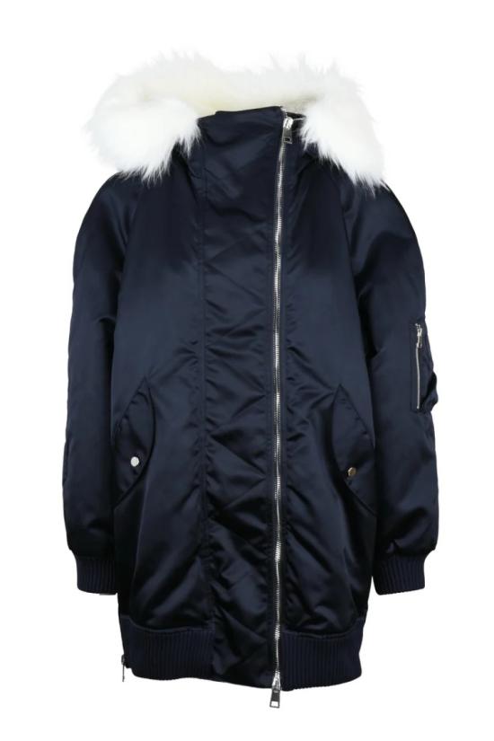  돈답 코트 플러시 후드가 달린 파카 - 멀티컬러