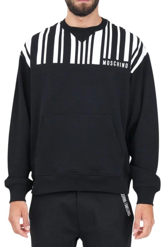  모스키노 탑 클래식 블랙 코튼 스웨트셔츠