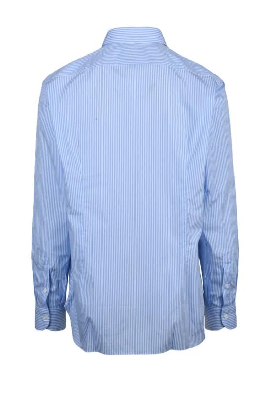 25SS 루이지 보렐리 긴팔 셔츠 면  - 흰색/연한 파란색 - LUIGI BORRELLI