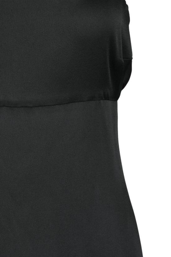 25SS 막스마라 롱 원피스 데데 플레어 새틴 드레스 - 블랙 - MAX MARA