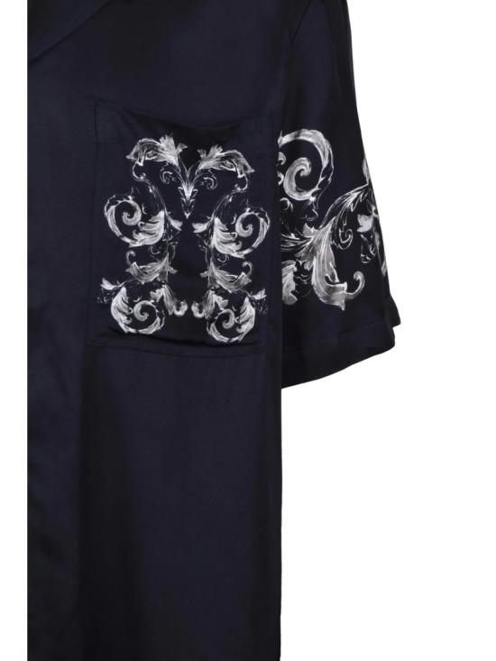 25SS 베르사체 반팔 셔츠 반팔 검정색 - VERSACE