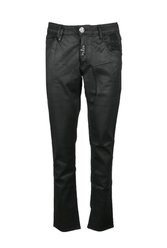  필립 플레인 데님 슬림핏 청바지 - 블랙