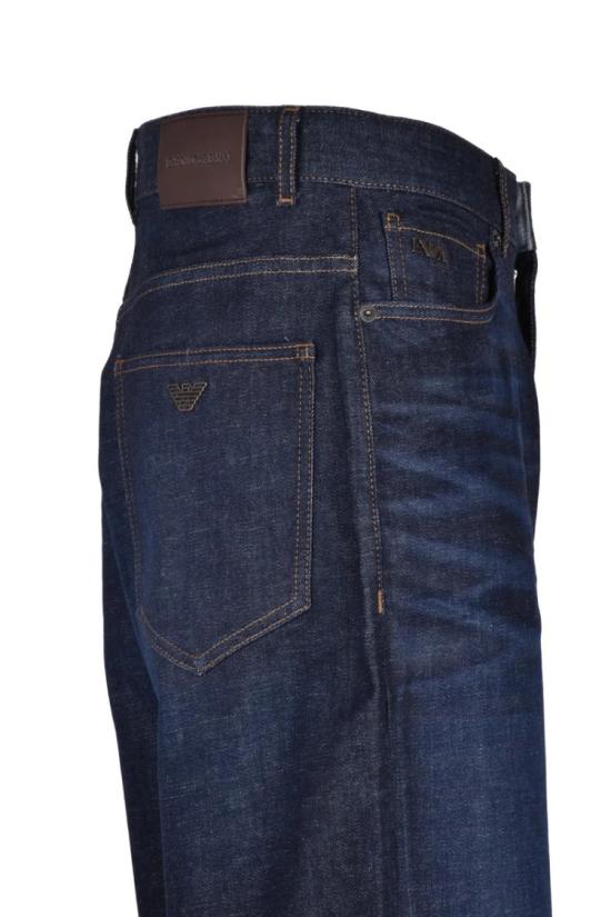  엠포리오 아르마니 데님 루즈핏 청바지 - 블루 - EMPORIO ARMANI