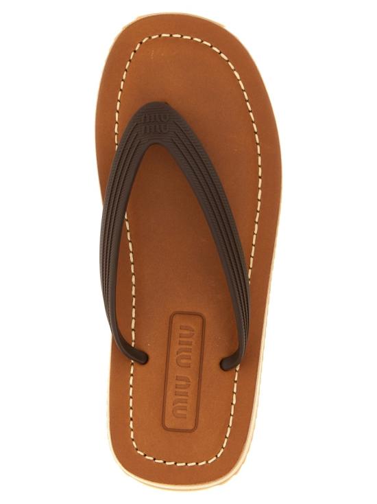 26SS 미우미우 스트랩 샌들 5Y638EF0053ZMWF0003 Brown - MIU MIU