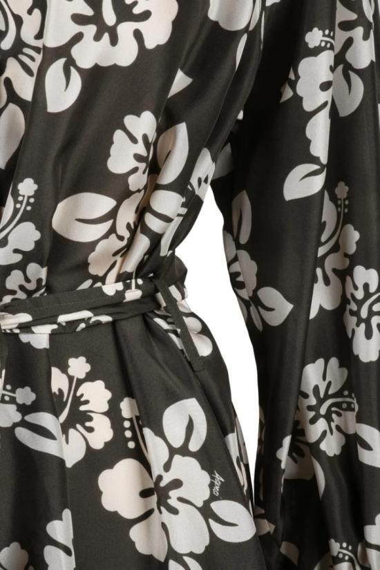 25SS 아스페시 롱 원피스 새틴 튜닉 드레스 - 녹색/흰색 - ASPESI