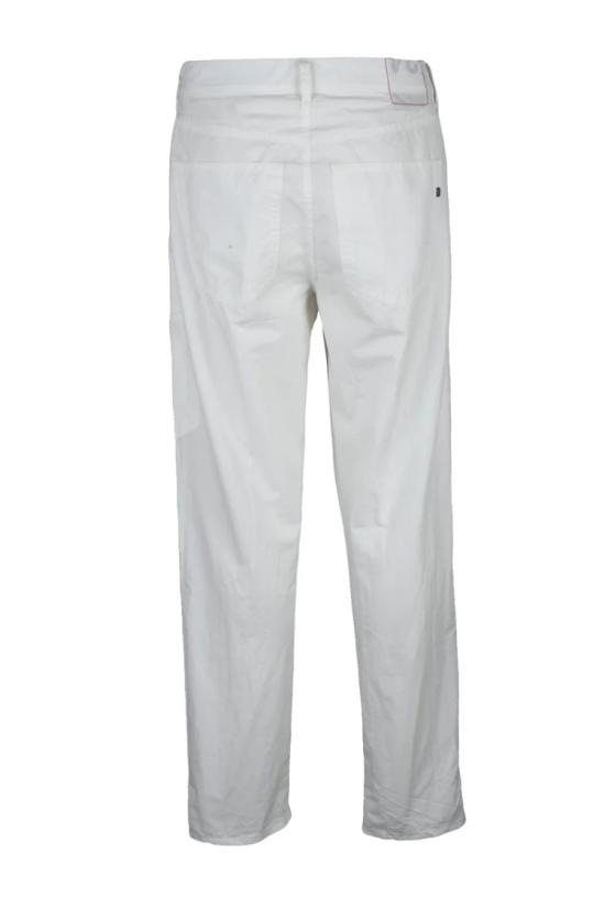 25SS 돈답 데님 면/실크 혼방 바지 - 흰색 - DONDUP