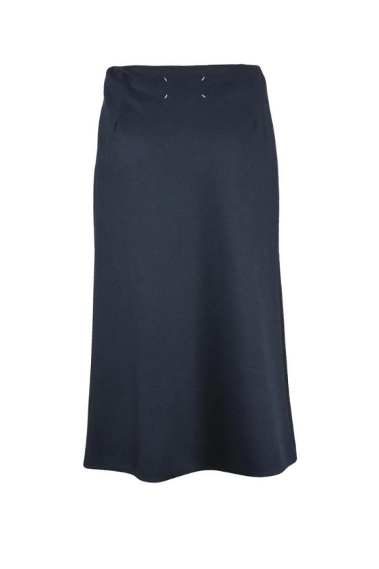  마르지엘라 롱 스커트 플레어 미디  - 블루 - MAISON MARGIELA