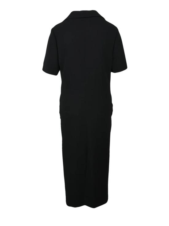 25SS 펜디 미디 원피스 긴 주름 장식 드레스 - 블랙 - FENDI