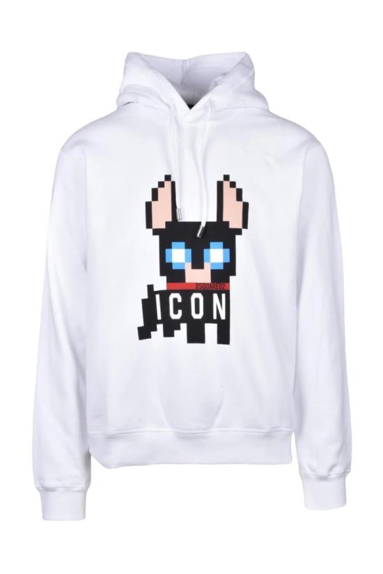 25SS 디스퀘어드2 탑 면 후드티 - 화이트