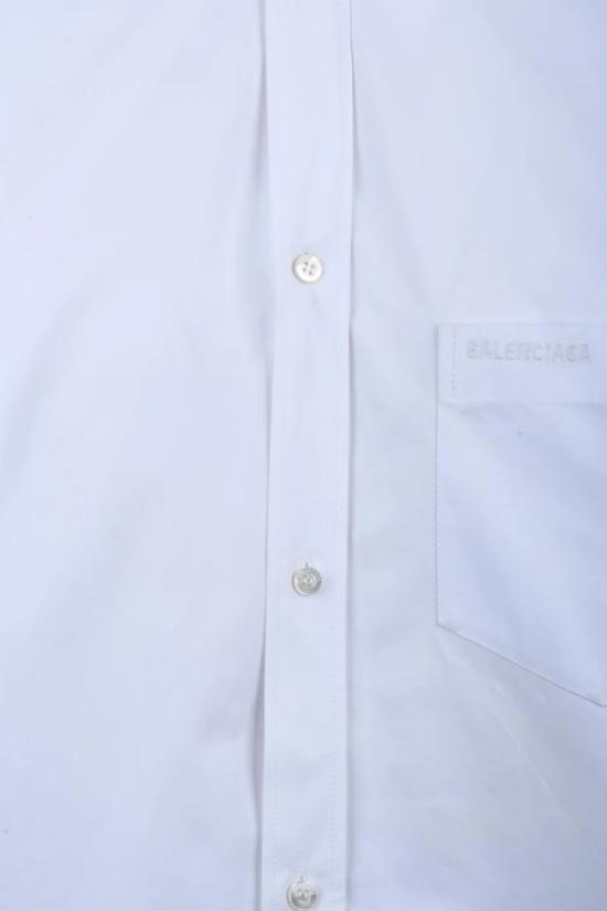  발렌시아가 셔츠 비대칭 오버사이즈 셔츠 - 화이트 - BALENCIAGA