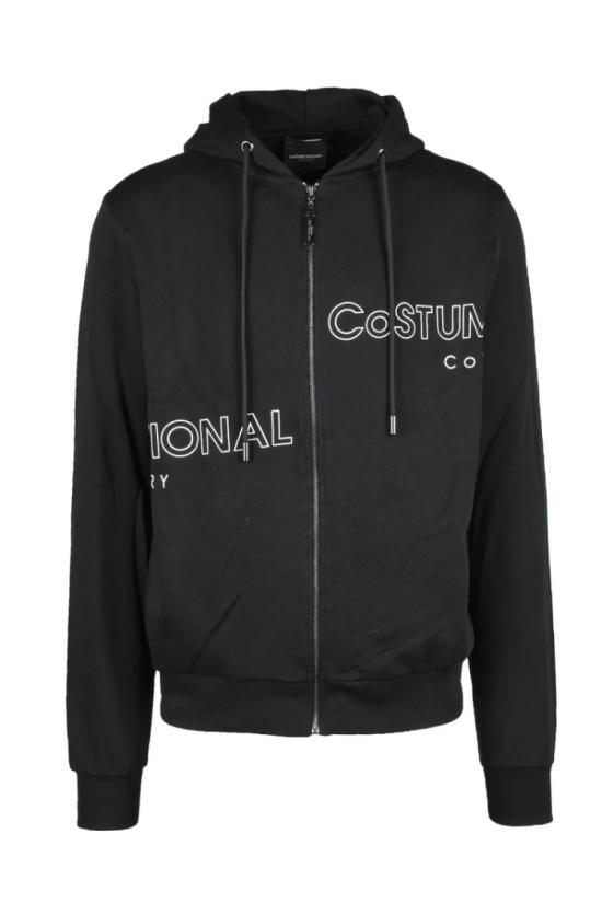  Costume National C. 후드 티셔츠 면 스웨트셔츠 - 블랙