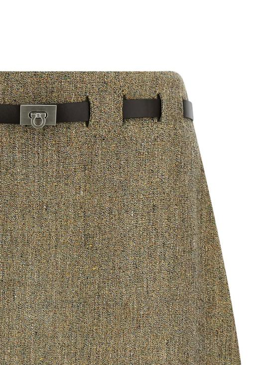 26SS 살바토레 페라가모 숏 스커트 790509MULTICOLOR Brown - SALVATORE FERRAGAMO