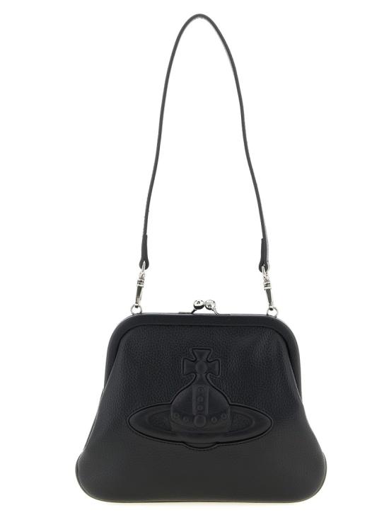 26SS 비비안웨스트우드 리비건 바이오그린 그레인 숄더백 4B010009WS000DN403 Black