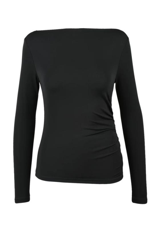 25SS 막스마라 긴팔 티셔츠 라이크라  - 블랙